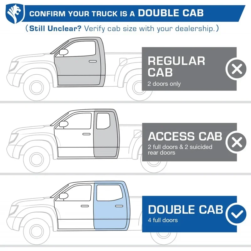 Armor Compatible with 2005-2023 Tacoma | Double Cab | TG-AM2T20048 | Side Step Rails Nerf Bars Running Boards