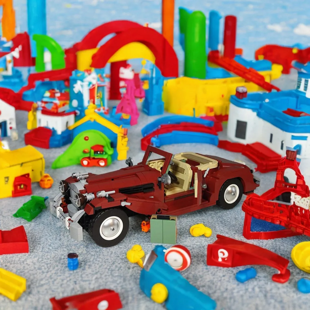 

841 шт. MOC Des Villes Roadster DIY модель строительные блоки игрушки на день рождения подарок для винтажных автомобилей коллекционеров