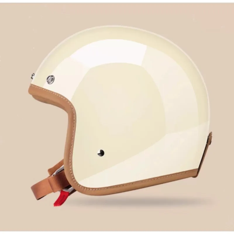 High strength fiberglass classic retro Open face 3/4 helmet, For Harley Cruising Motorcycle Protective Helmet AMZ 828