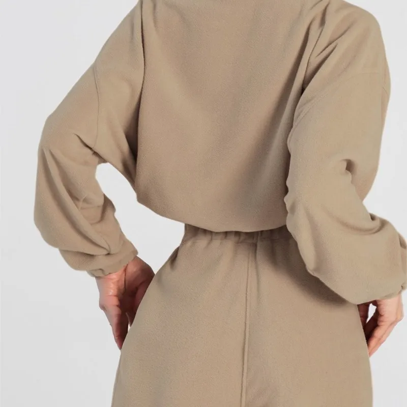 2025 ผู้หญิงซิปสีทึบHoodieชุดฤดูใบไม้ผลิและฤดูใบไม้ร่วงStreetwearผ้ายืดBreathable Comfort FitสําหรับGymสวมใส่ทุกวัน