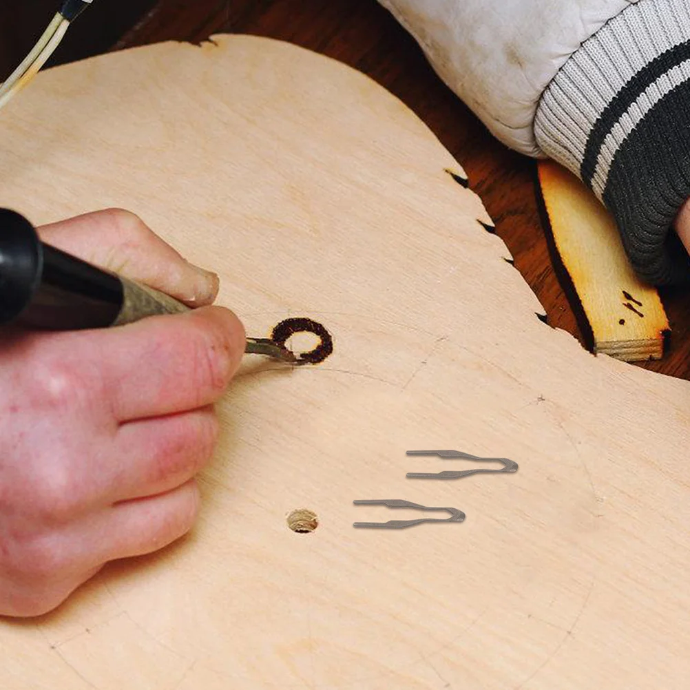 2Pcs Durable Iron Wood Burning Tips for Precise Pyrography Shading Engraving Easy Installation Heat Resistant Versatile