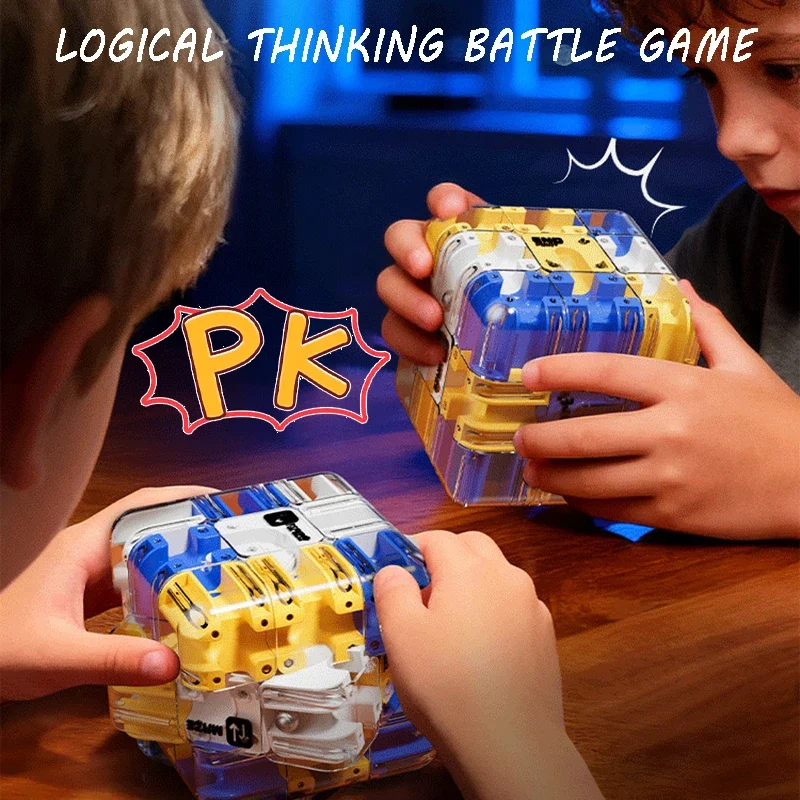 Labirynt 3D, układanka z kulką, kostka, zabawka antystresowa dla dzieci i dorosłych, łamigłówka logiczna, gra logiczna na przyjęcia rodzinne, prezent na Boże Narodzenie.