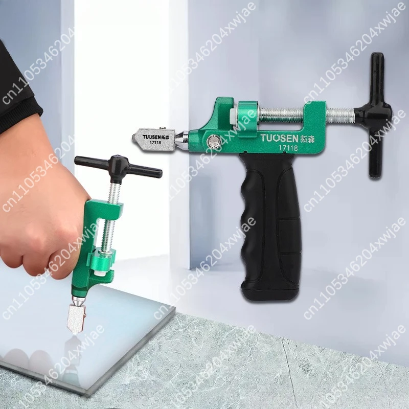 2 in 1 Glass Tile Cutting Tool Dual Function Boundary Cutter Professional Scriber Kit