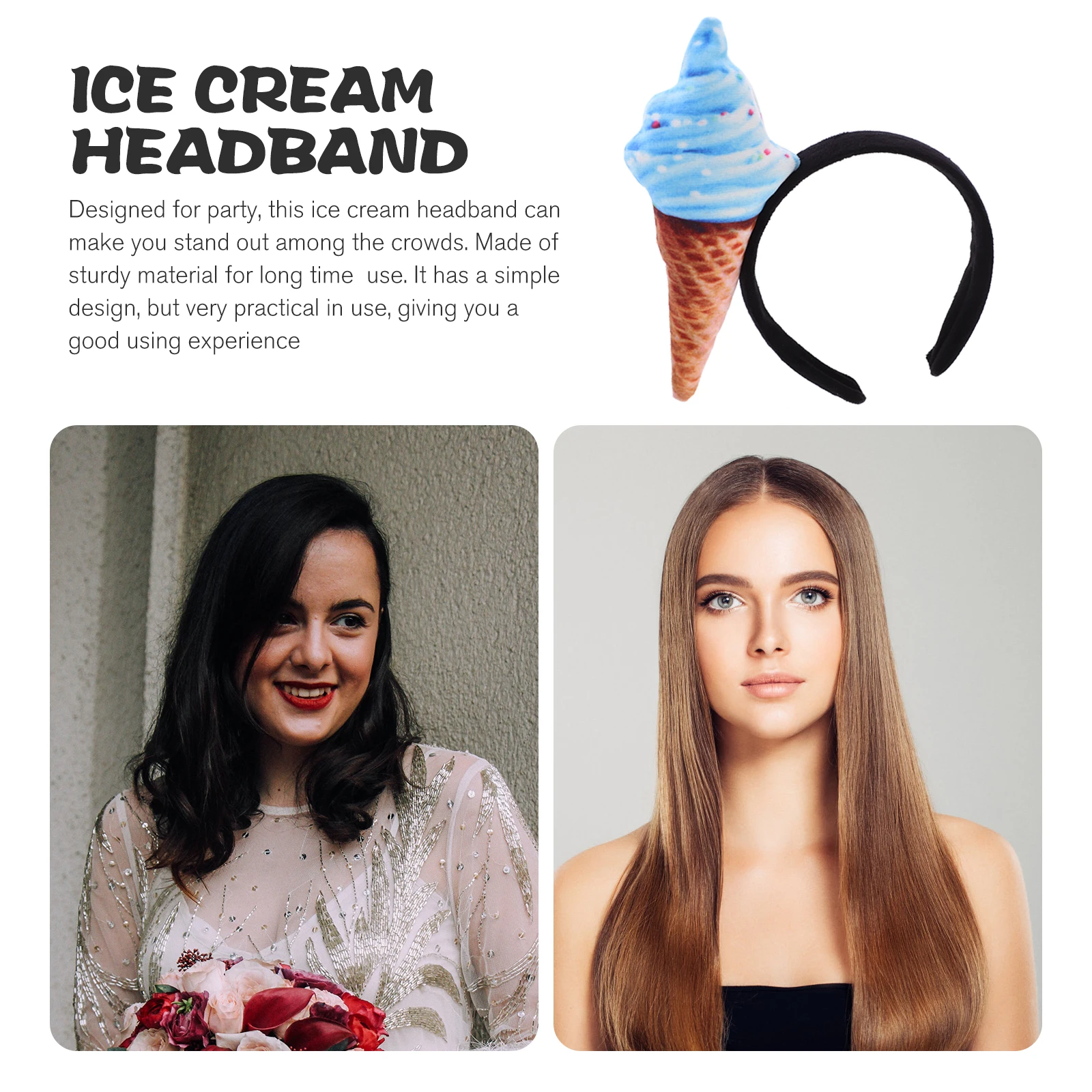 

Ice Cream Headb Women Hair Accessories FG051601 Material Face Wash Makeup Styling Spa Decorative B Hairb s