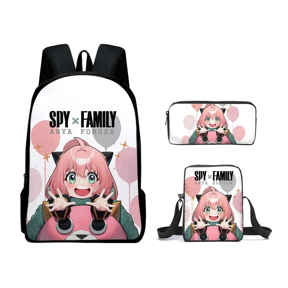 3 pz SPY X FAMILY Ania Anime zaino Anya Forger studente zainetto borsa a tracolla Cosplay bambini Kawaii borsa da viaggio regali per bambini