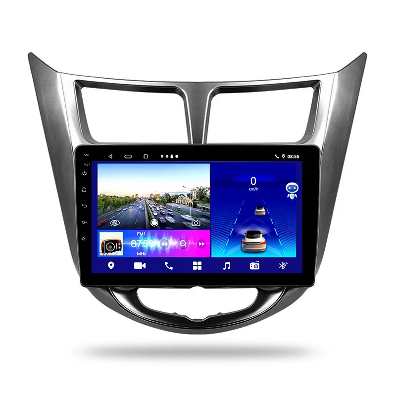 Android 9. 0 Multimedia-System 9-Zoll-Touchscreen für Hyundai Akzent 2013-2016 Auto DVD-Player Radio GPS Naxigation Car Audio