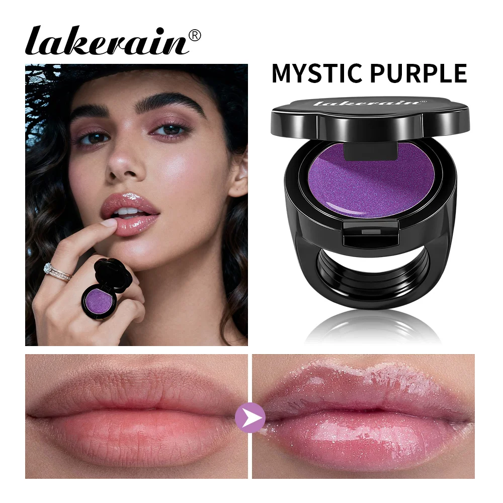 Lakerain Ring Rouge Lipstick Long Lasting Moisturizing Shining Lips Cheeks Dual-use Anti wrinkle Nourishment Ring Style Lipstick