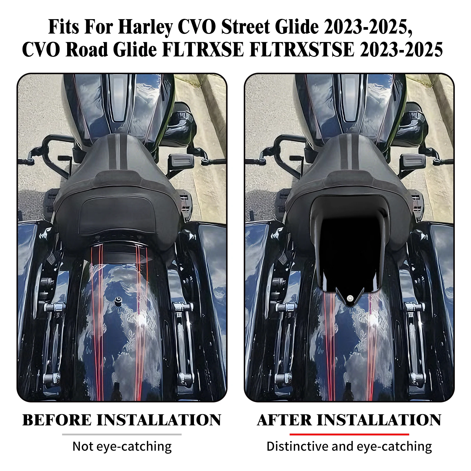 Motorcycle Rear Seat Cowl Fairing Passenger Seat Back Cover ABS For Harley Touring Road Street Glide 2024-Up FLTRXSE FLHXSE 2023