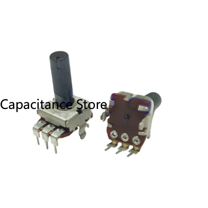 

5PCS 121 potentiometer single 3-pin power amplifier audio speaker rotation adjustment B100K