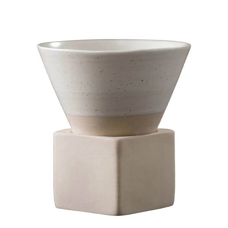 Taza de Cé Esmaltada Hecha a Mano, Taza de Cerámica para Espro Concent, Taza de Capuchino, Cerámica Rústica, Taza Bl...