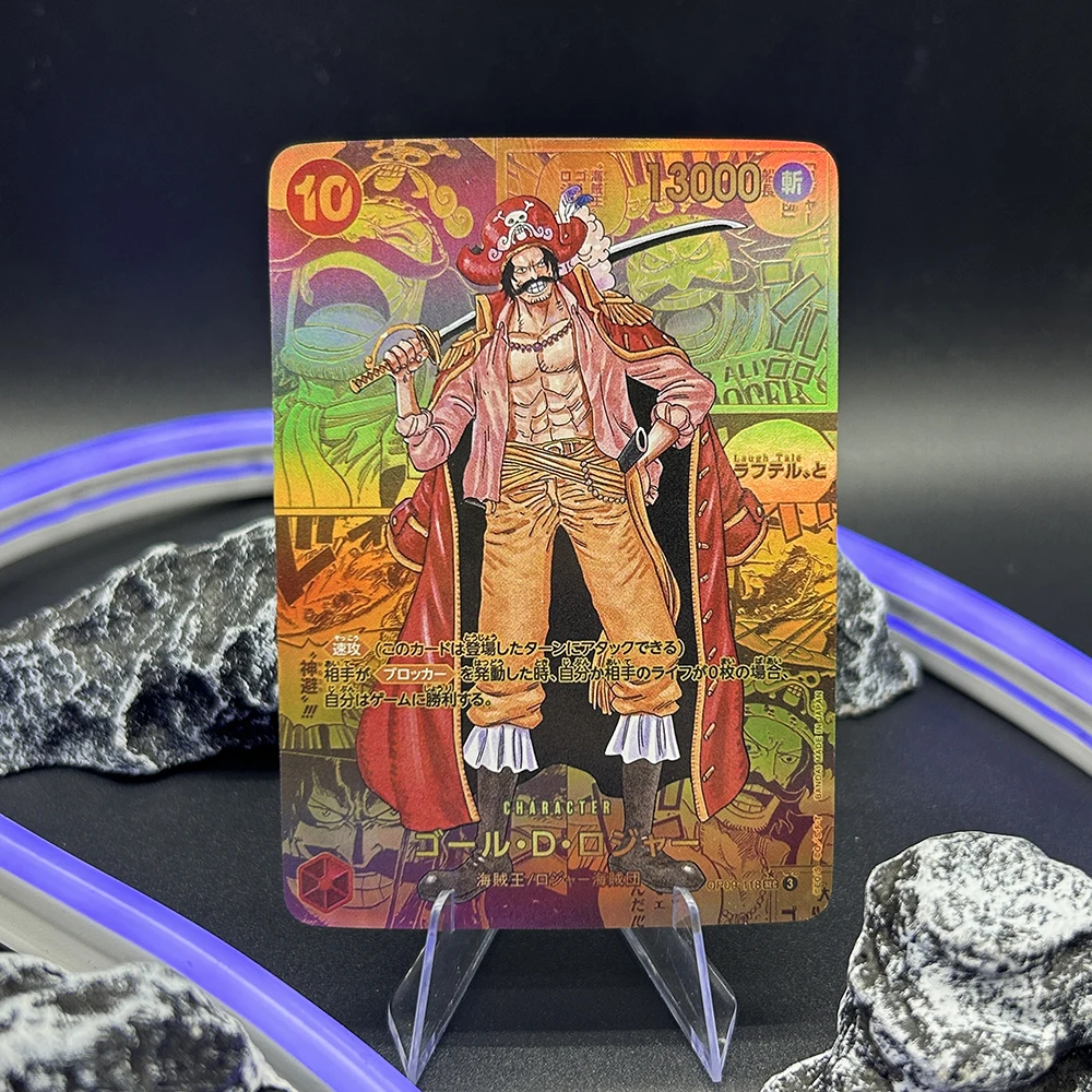 1 Buah OPCG Goldroger Kartu Koleksi Buatan Sendiri DIY Warna Refraksi Flash Versi Jepang Hadiah Ulang Tahun Kartu Koleksi Permainan