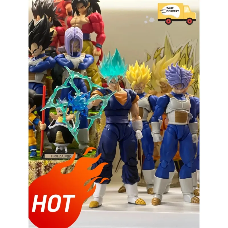 

In Stock OC Toys SHF Super Saiyan SSJ Vegetto Son Goku Vegeta Son Gohan Trunks Anime Action Figures Collectible Models Toy Gifts