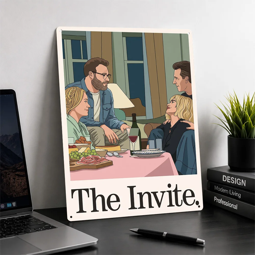 The Invite Movie Illustration Personalized 3D Textured Metal Poster Wall Art Vintage Tin Signs for Home Decor Accessories Items