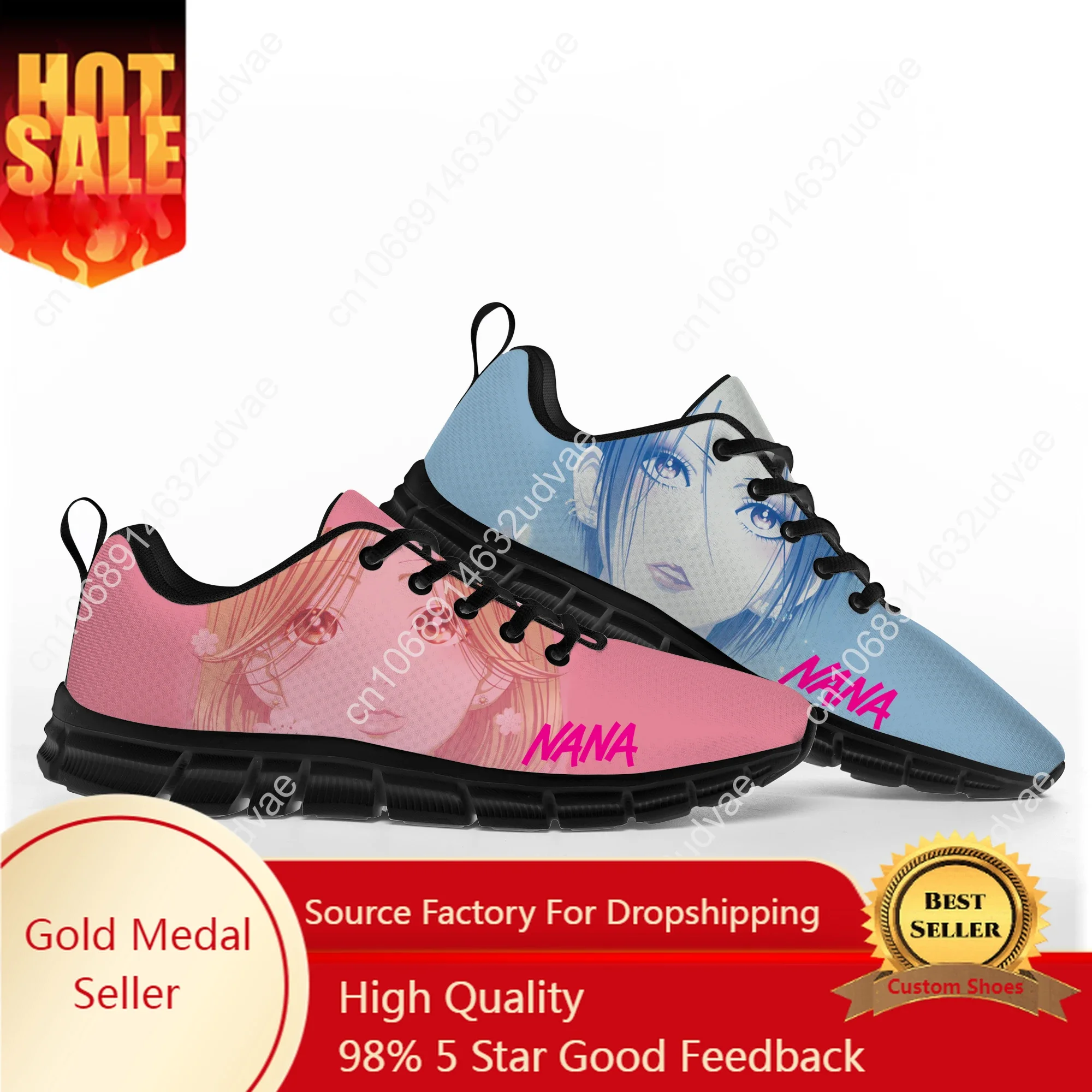 NANA Osaki Komatsu Shoujo Manga Sports Shoes Mens Womens Teenager Sneakers Casual Custom Quality Couple Shoes