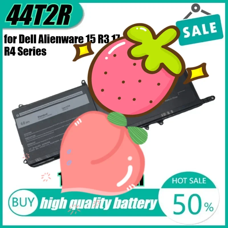 

15.2V 68Wh 44T2R Laptop Battery for Dell Alienware 15 R3 17 R4 Series 546FF 0HF25D
