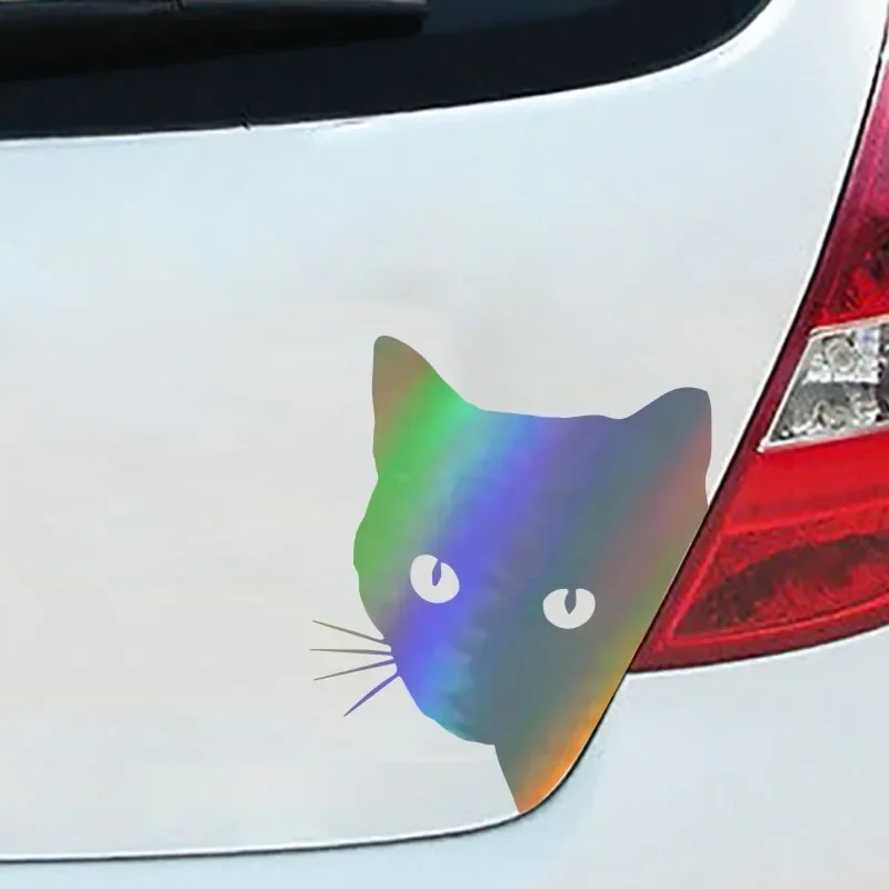 Car Stickers 3D Sticker CAT FACE PEERING Car Motorcycles Decoration  Waterproof BUY 2 SAVE HALF Custom Sticker12cm*15cm