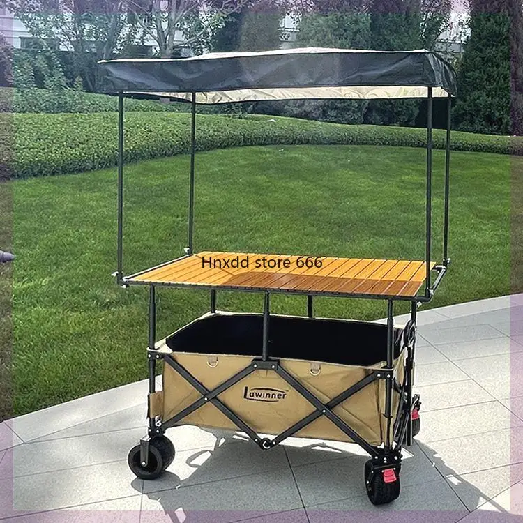 Stall car Lifting folding camp car Outdoor trolley