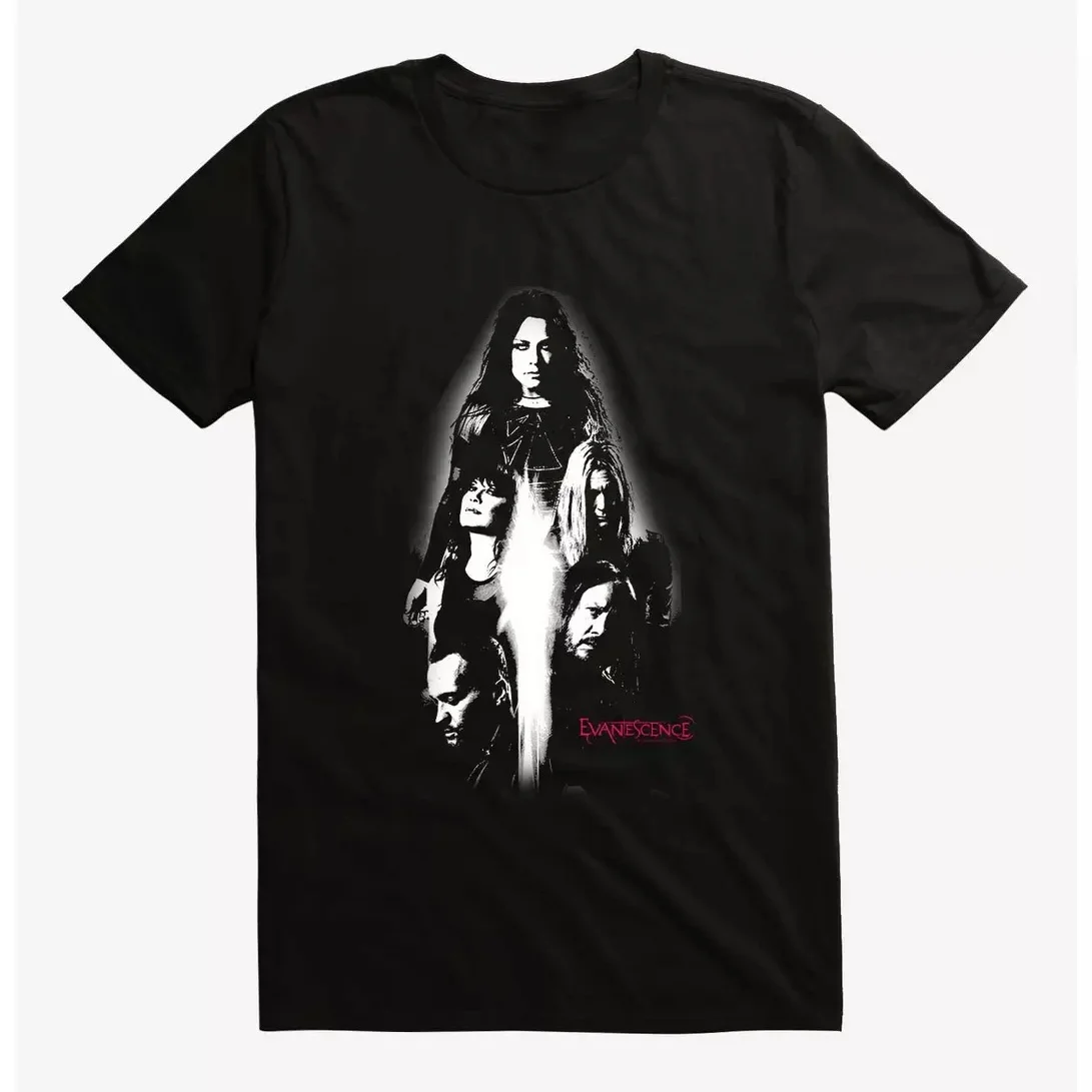 Evanescence Logo Fade Band T-Shirt Cotton Graphic Tee Men Women Summer Streetwear