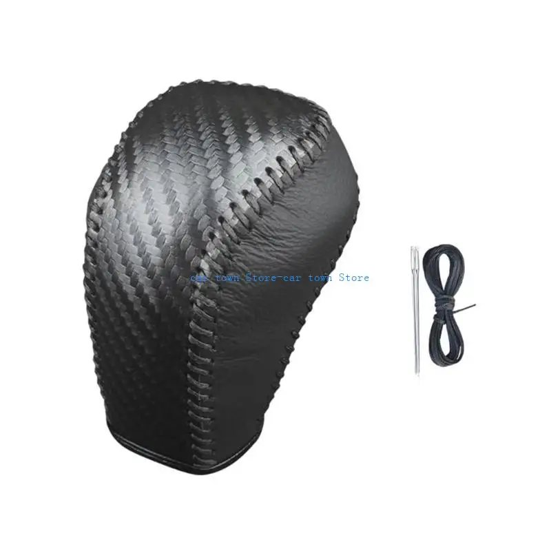 

RXJE Gear Shifts Knob Cover in Leather Not wear Shifts Knob Cover Vehicle Shifting Guard Simple Installation for Vehicle