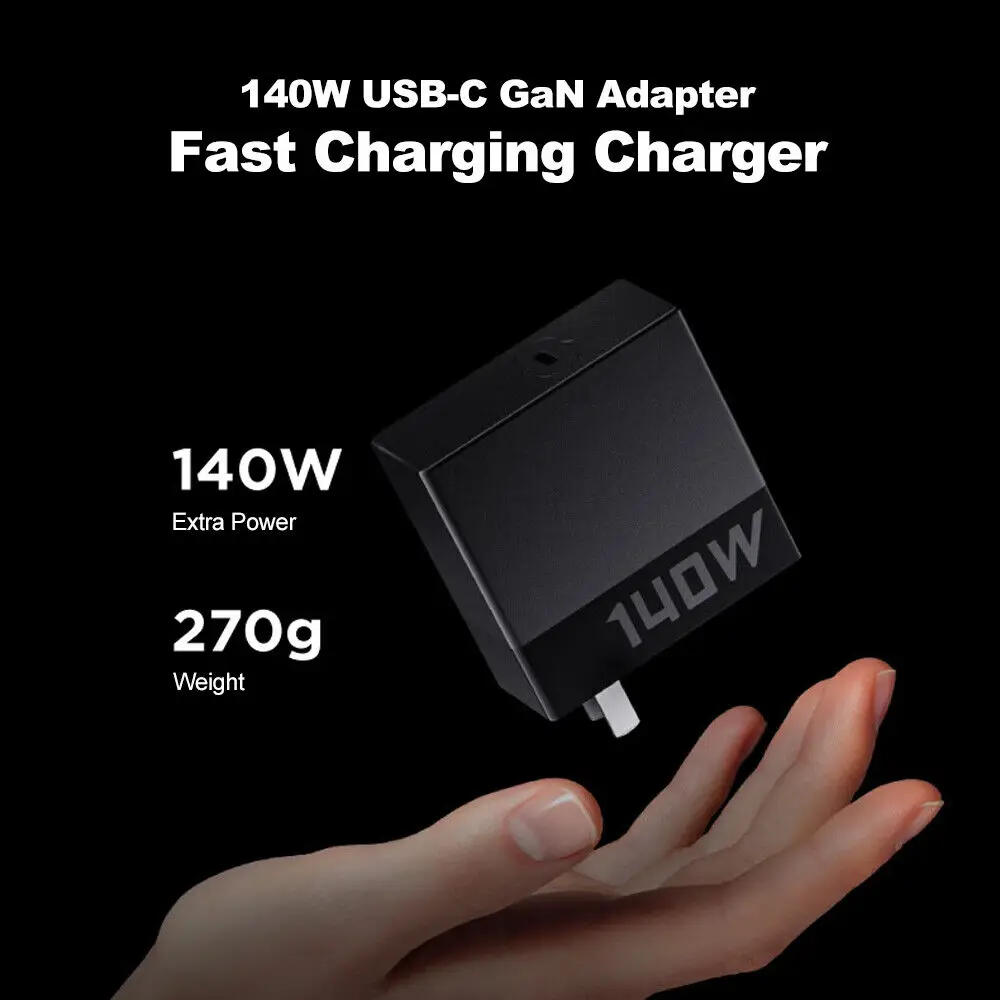 Imagem -01 - Carregador de Carregamento Rápido para Lenovo Legion Adaptador Original Usb-c Gan 140w C140 Pd3.1 carregador de carregamento rapido para lenovo legion adaptador original usb c gan 140w c140 pd31 01