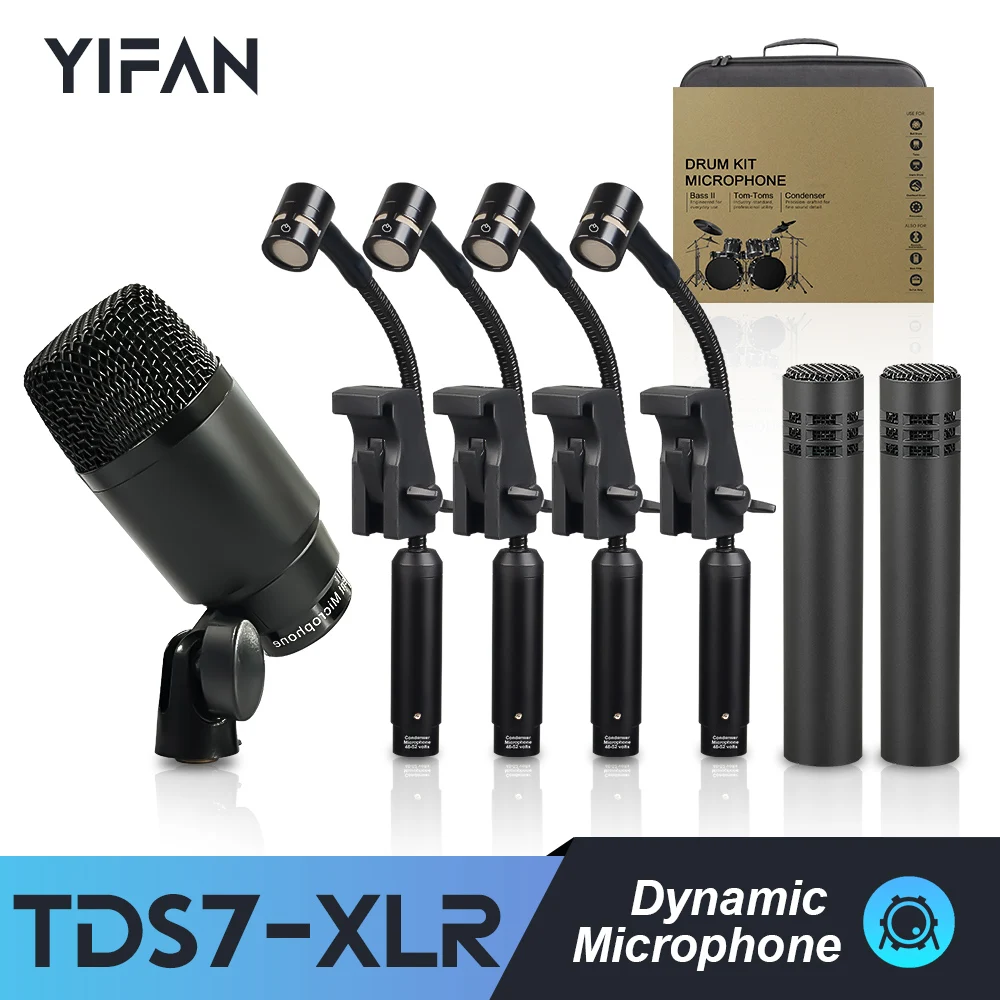

TDS7-XLR Professional Drum Microphone for Indoor Recording and Outdoor Performances