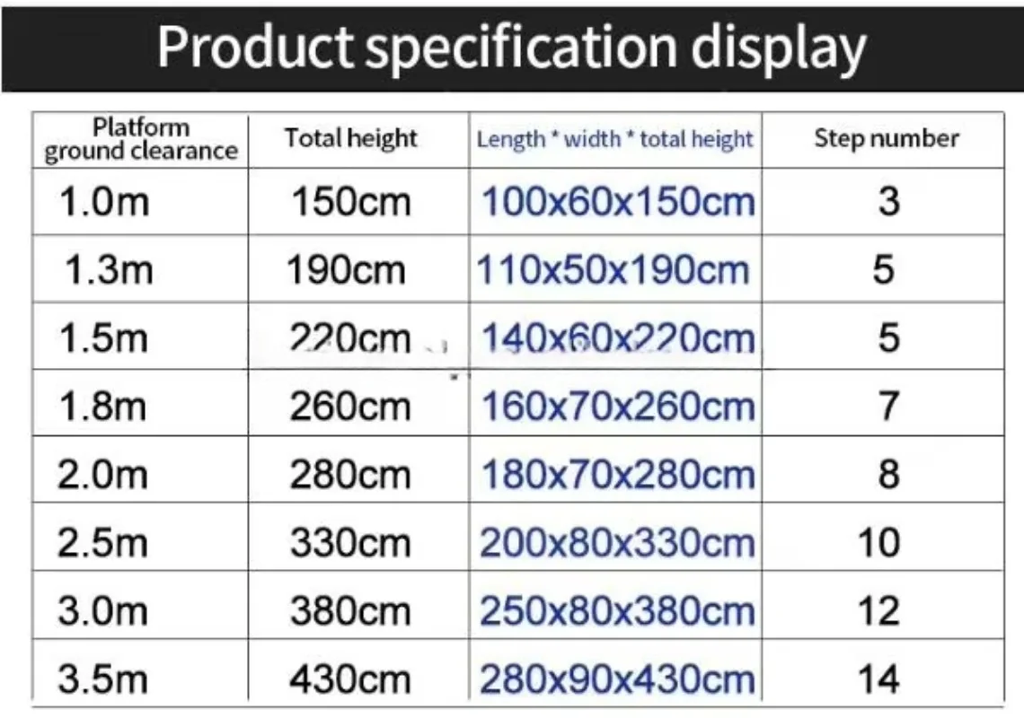 Mobile ladder industrial ladder step platform aluminum alloy industrial escalator