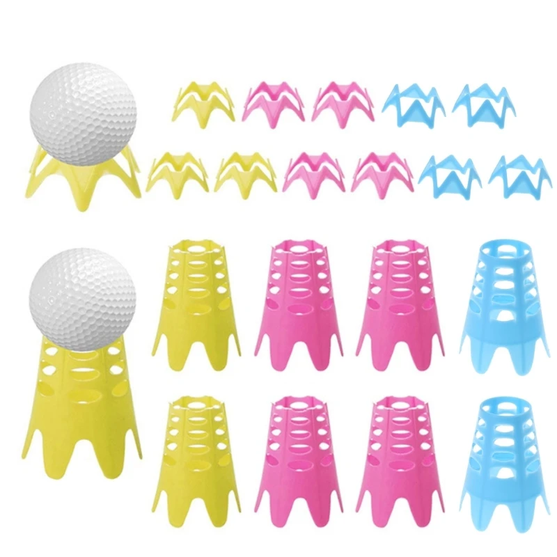 10Pcs Golf Simulator Tees Indoor Golf Tees Golf Mat Tees for Winter Turfs and Driving Pack of 5 Tall and 5 Small D5QD