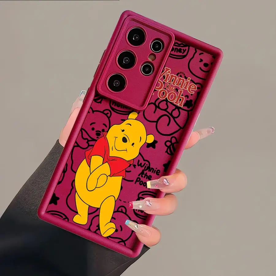 Disney Winnie The Pooh Phone Case for Samsung Galaxy S24 Ultra S23 FE Note 20 Ultra S23 Ultra S22 Plus S21 S20 FE Soft Cover