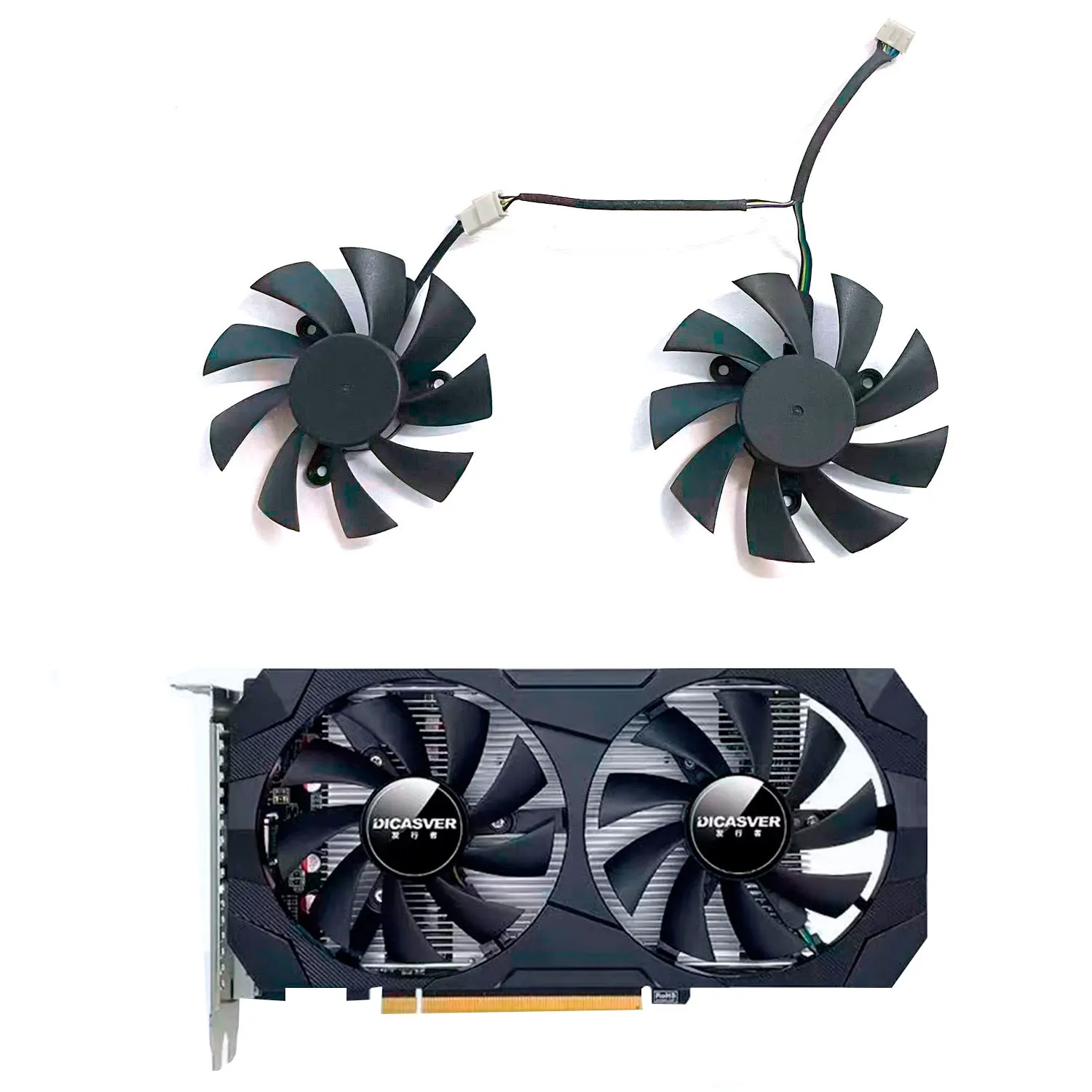 New GPU fan 4PIN 82MM RX580 588 replacement fan for publisher rx580 5800 graphics card replacement package fan