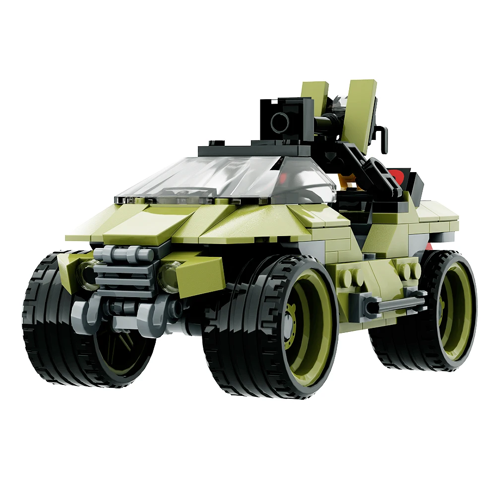 MOC Military Halos Warthdoged M12 Force Application veicolo Building Blocks veicolo da ricognizione veicolo blindato mattoni giocattolo