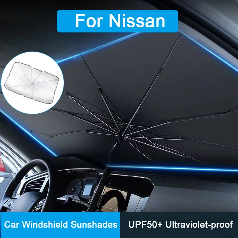 For Nissan Qashqai Juke J10 J11 X-Trail T32 T31 Kicks Tiida Pathfinder Note Car Windshield Sunshades Front Shading Umbrella