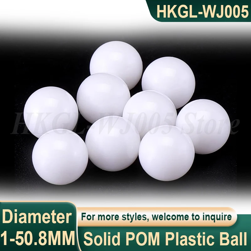 

1-50.8mm Solid POM Plastic Ball Precision Polyoxymethylene Round Bead Ball Bearing Ball White Smooth Rolling Bead