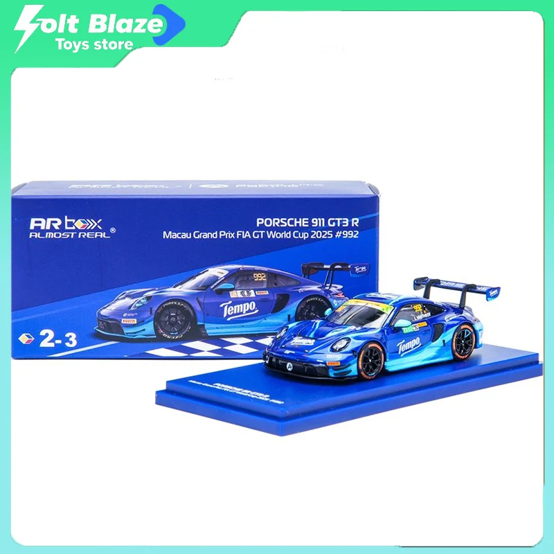 

Почти настоящий Porsche 911 GT3 R 1/64 2025 Гран-при Макао # 992 # 911, литая под давлением модель автомобиля, имитация коллекции, модель автомобиля, подарок для мальчика
