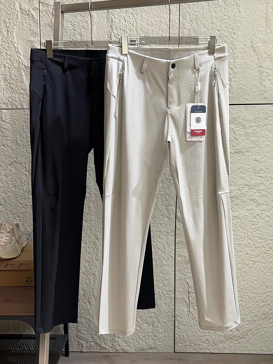

Light Outdoor Men's Straight Leg Casual Pants Ultra-Thin Waterproof Comfortable Wear-Resistant Black Tech Spring Summer