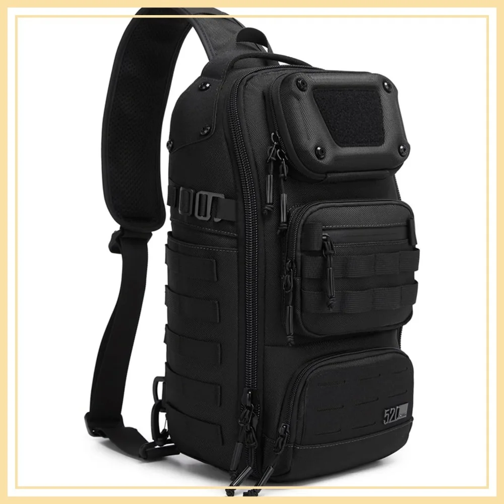 

Tactical Sling Bag for Men, Multi-Pocket Crossbody Backpack, Water-Resistant Shoulder Pack for Hiking, Travel & Daily Use
