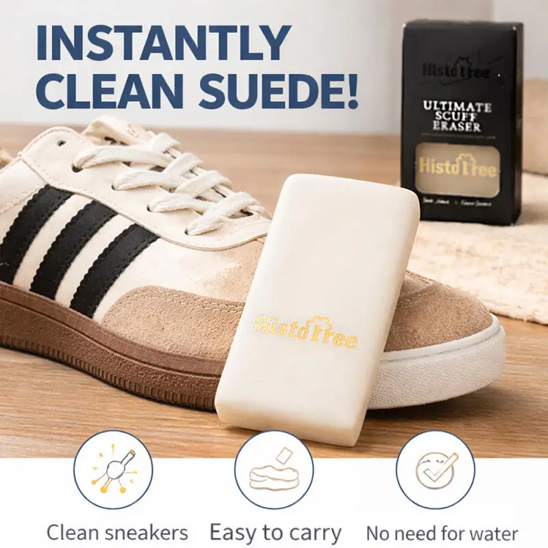 Suede Scuff Eraser, Quickly Cleans Suede/Nubuck Shoes, Portable Water-Free Stain Remover, for Boots & Sneakers.