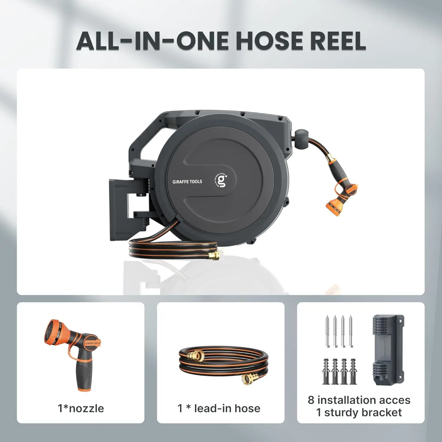 Retractable Hose Garden Reel 1/2