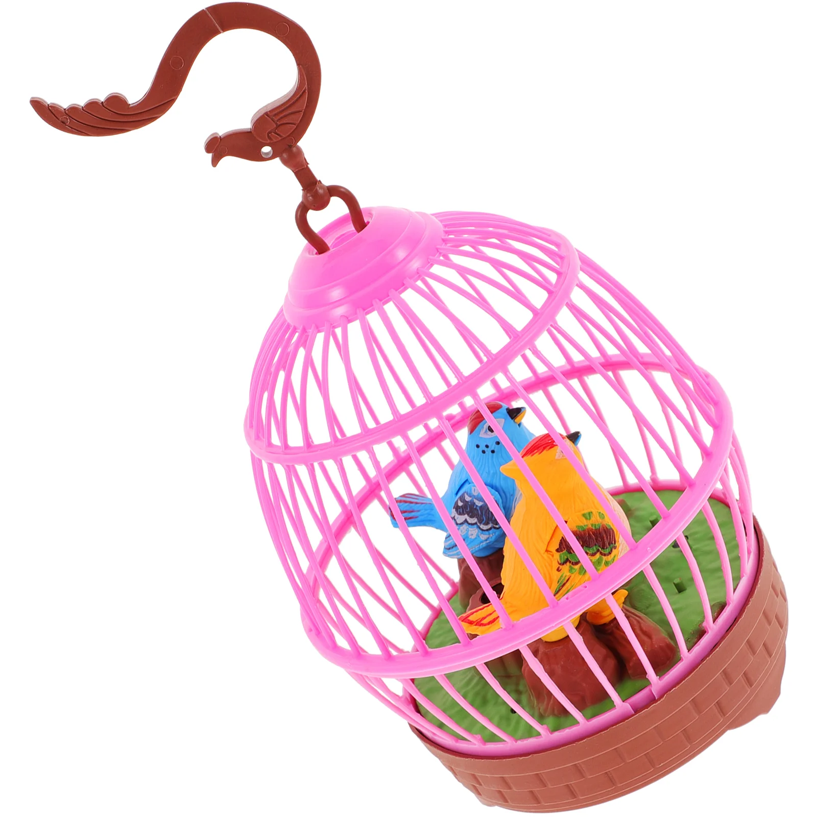 Jouet décoratif à commande vocale pour cage à oiseaux, simulation d'émulation amusante pour enfants, jouets pour animaux de compagnie intéressants