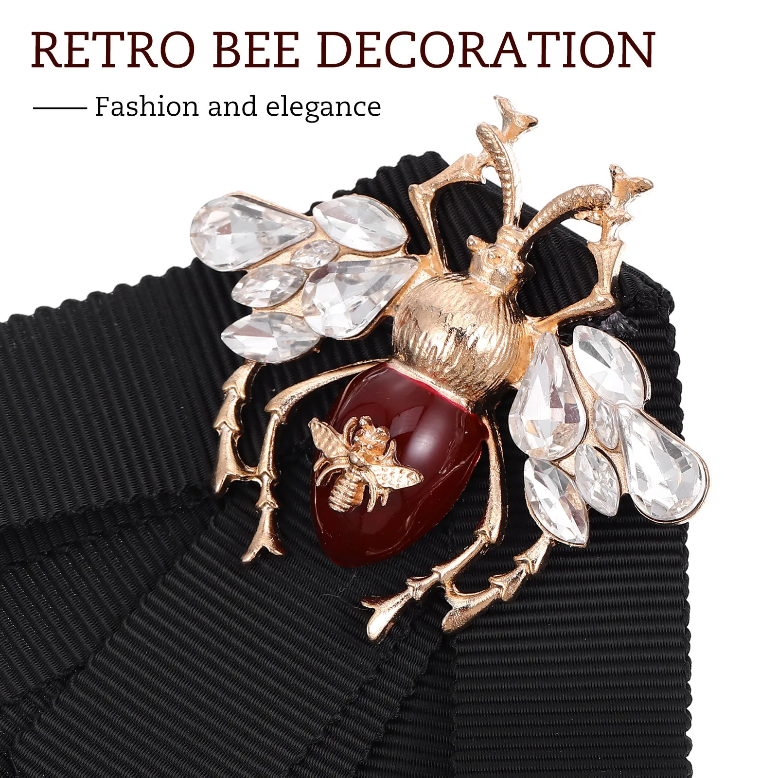 1 Stuks Retro Bee Bowtie Zwart Voorgebonden Boog Broche Pin Vrouwen Kraag Shirt Accessoires Elegante Bee Boog broche Voor Bruiloft