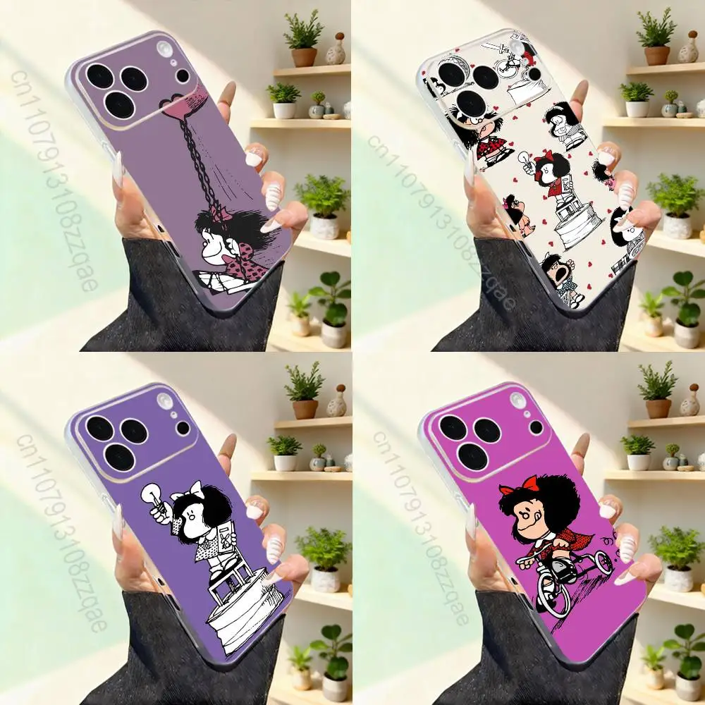 

Cute M-Mafaldas Funny For iPhone 11,12,13,14,15,16,17,Pro,Max,Plus,Mini,SE4,E Phone Case Magnetic For Magsafe Wireless