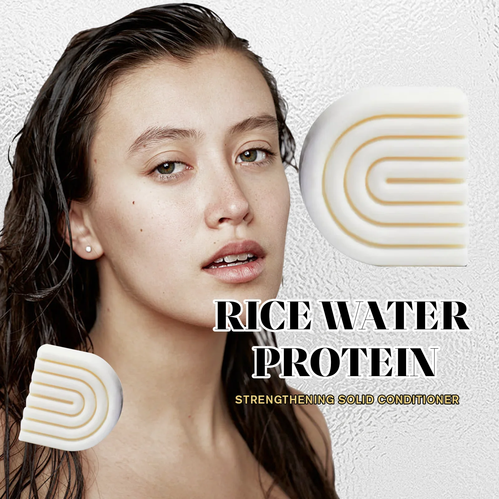 شامبو وبلسم الأرز (1-3 قطع). صابون صلب يعزز النمو ويقوي الشعر وينظف فروة الرأس ويحارب القشرة.