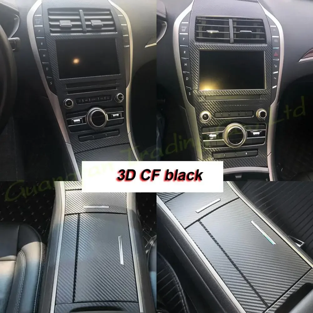 For Lincoln MKZ 2017-2020 Interior Central Control Panel Door Handle 3D/5D Carbon Fiber Stickers Decals Car Styling Accessorie