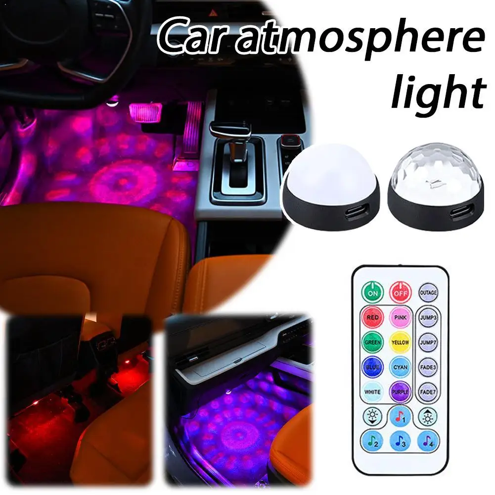 

USB Touch Car Atmosphere Light LED Interior Ambient Decorations Lights Auto Reading Lamp Colorful Decorative Lamp Accessories