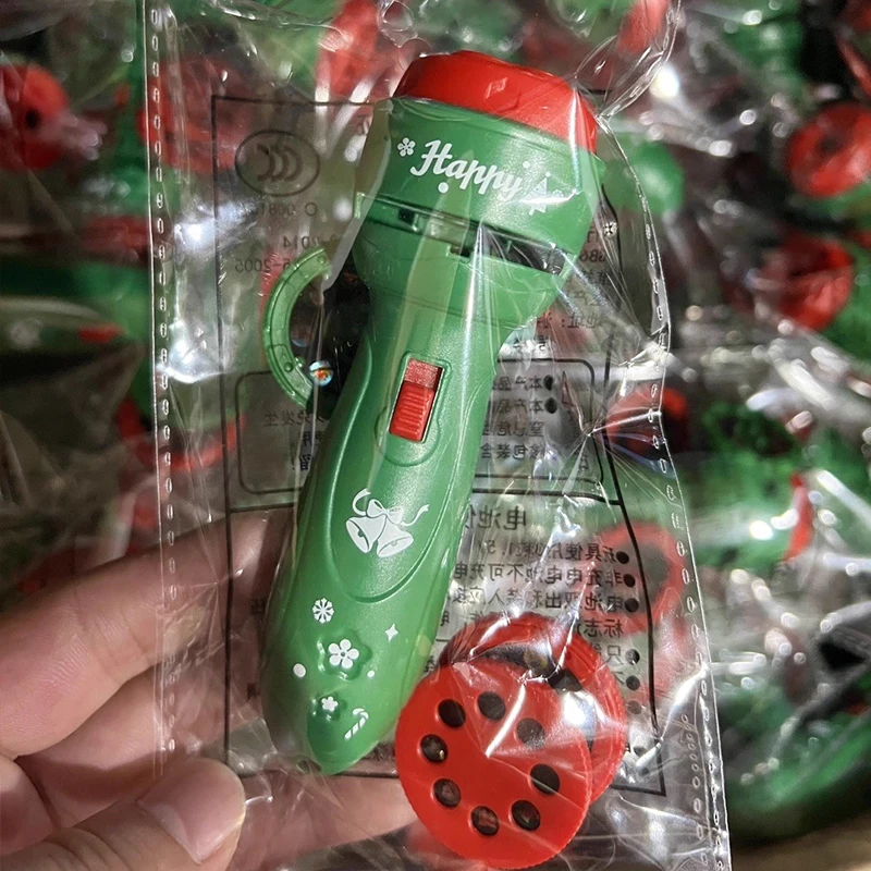 3-10 بطاقات عيد الميلاد الكرتون الإسقاط مصباح يدوي الإبداعية الأطفال مصباح يدوي لعبة العارض ألعاب الأطفال وقت النوم كتاب القصة لعبة