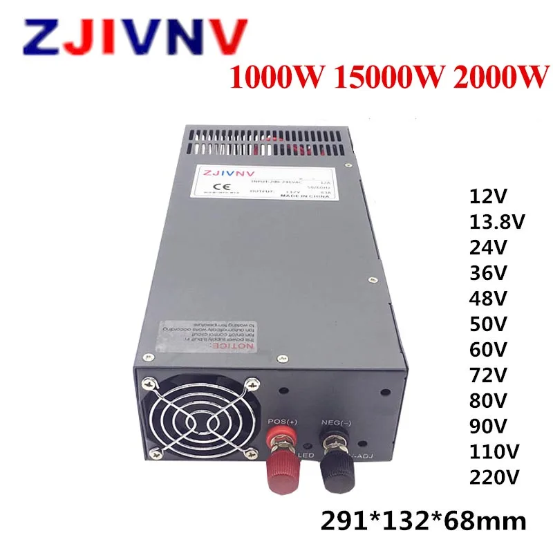 

1000W 1500W 2000W Factory Direct Sales High Quality Switching Power Supply SMPS Driver Transformer 110V/220V AC to DC 12-220V