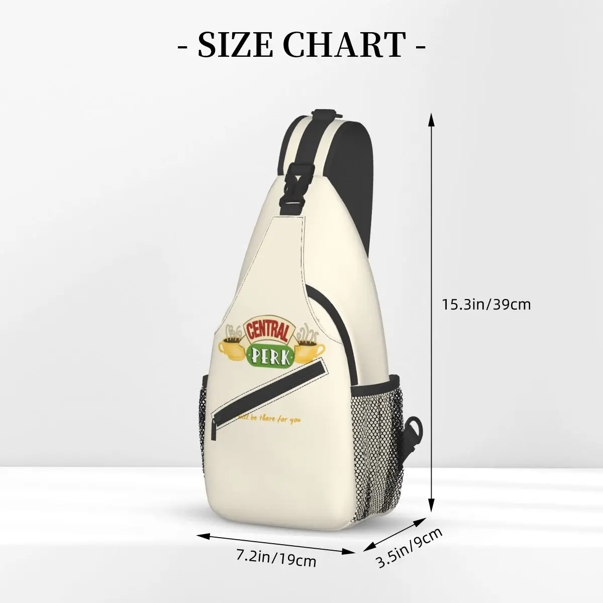 Central Perk Friends Sling Bag Chest Crossbody Shoulder Sling zaino escursionismo viaggi Daypacks Classic TV Show borse stampate divertenti