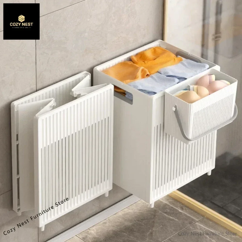 Laundry Basket Dirty Clothes Baskets Large Capacity Foldable Dirty Clothes Storage Bathroom Bedroom Home Multifunctional Bucket
