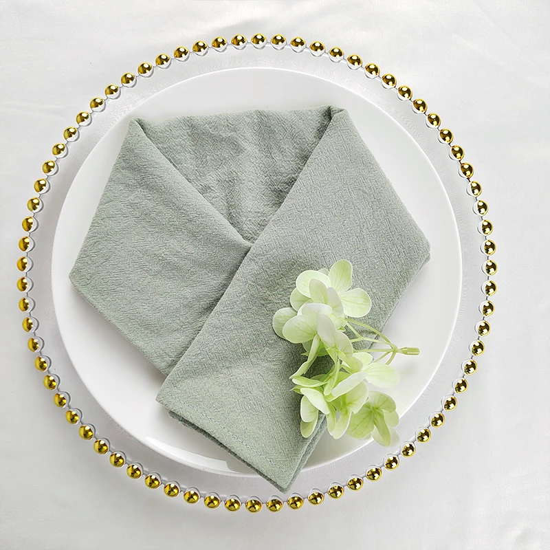 

10Pcs Cotton Cloth Napkins 40x40cm Washable Fabric Serviette Kitchen Towels for Farmhouse Wedding Decoration Restaurant Supplies