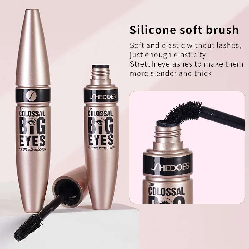 SHEDOES Mascara noir - Longue durée imperméable, ne se décolore pas, ne tache pas, adapté aux débutants
