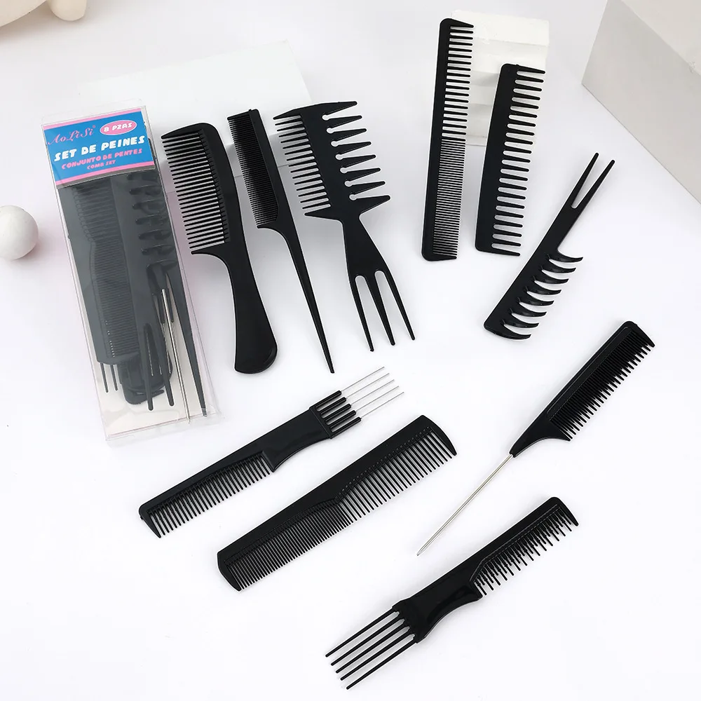 Stylist Anti-static Hairdressing Combs Multifunctional Hair Design Hair Detangler Comb Makeup Barber Haircare Styling Tool Set